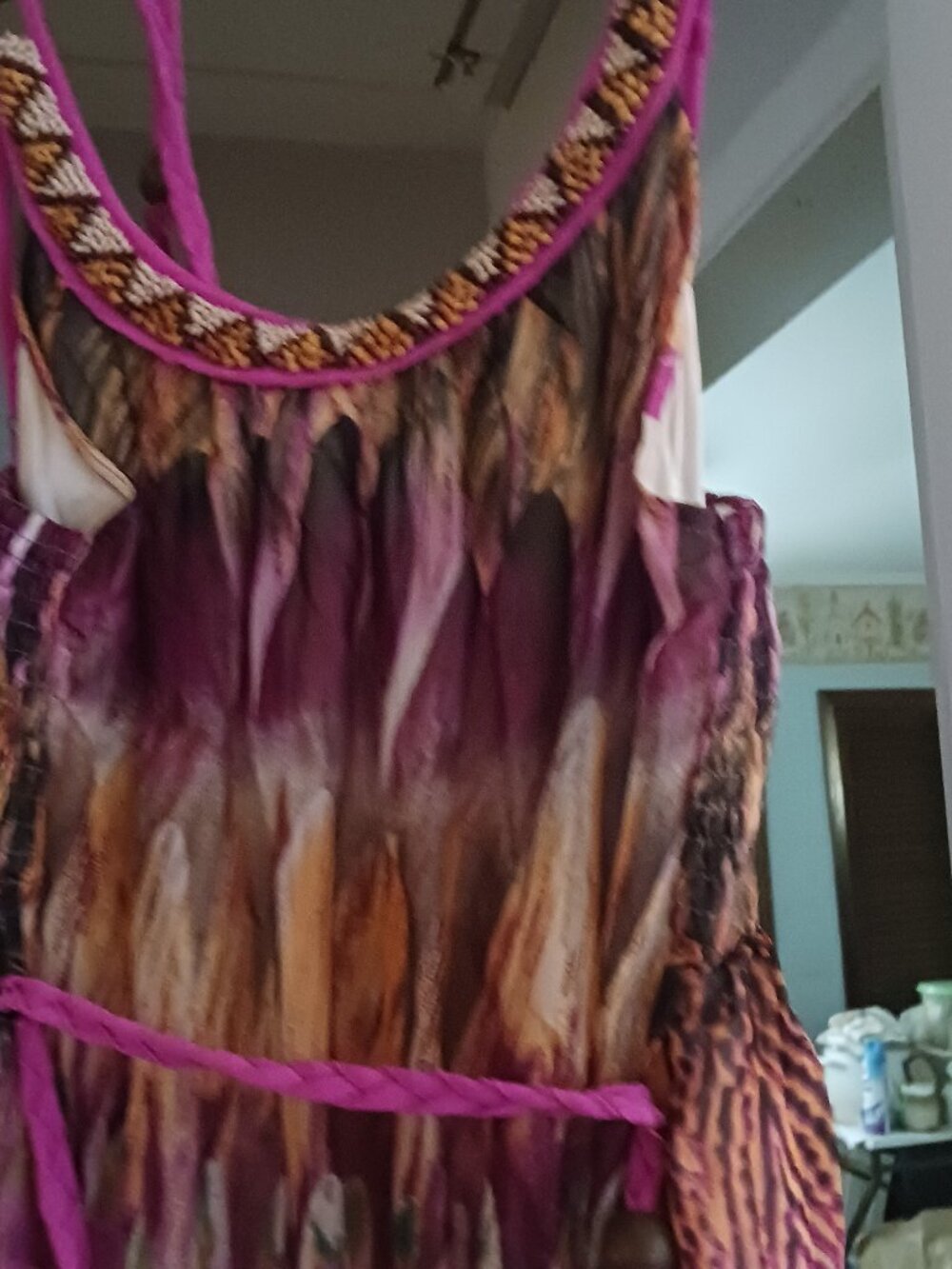 Marinblu Blouse beaded and inside double material